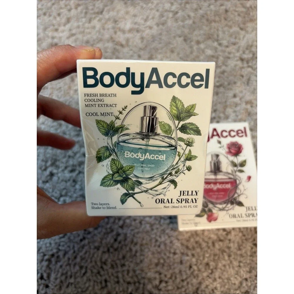 BodyAccel Jelly Mouth Freshener Cool Mint & Rose Flavor- Bundle x2